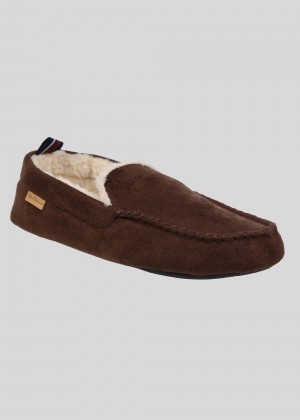 Ben Sherman Casa Cartegena Moccasin Slipper Barna | 634-VAQGTD