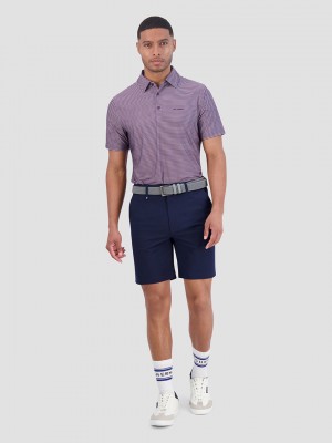 Ben Sherman Mini Stripes Tech Jersey Sports Fit Pólóing Lila | 082-CPOVFA