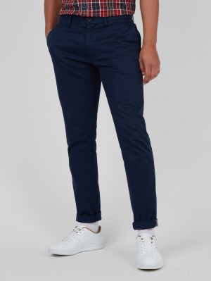 Ben Sherman Signature Skinny Stretch Chino Nadrág Sötétkék | 542-VSGJFP