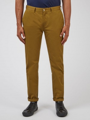 Ben Sherman Signature Slim Stretch Chino Nadrág Barna | 452-IASFBZ