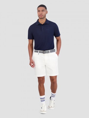 Ben Sherman Solid Air Pique Sports Fit Pólóing Sötétkék | 629-IRHVLY