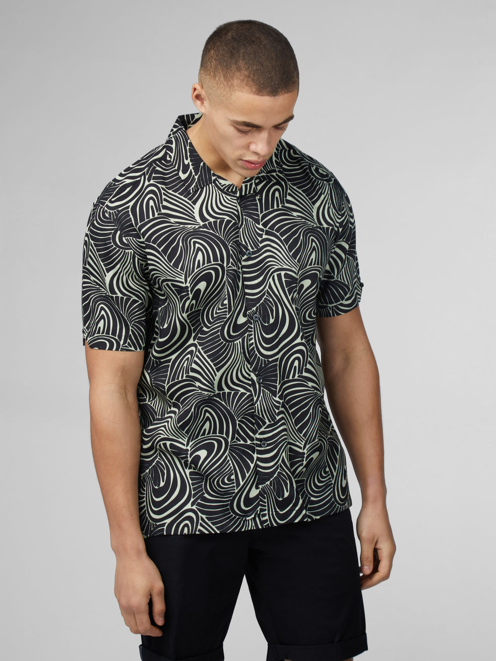 Ben Sherman B by Ben Sherman Psychedelic Swirl Print Ingek Menta | 802-DESALG