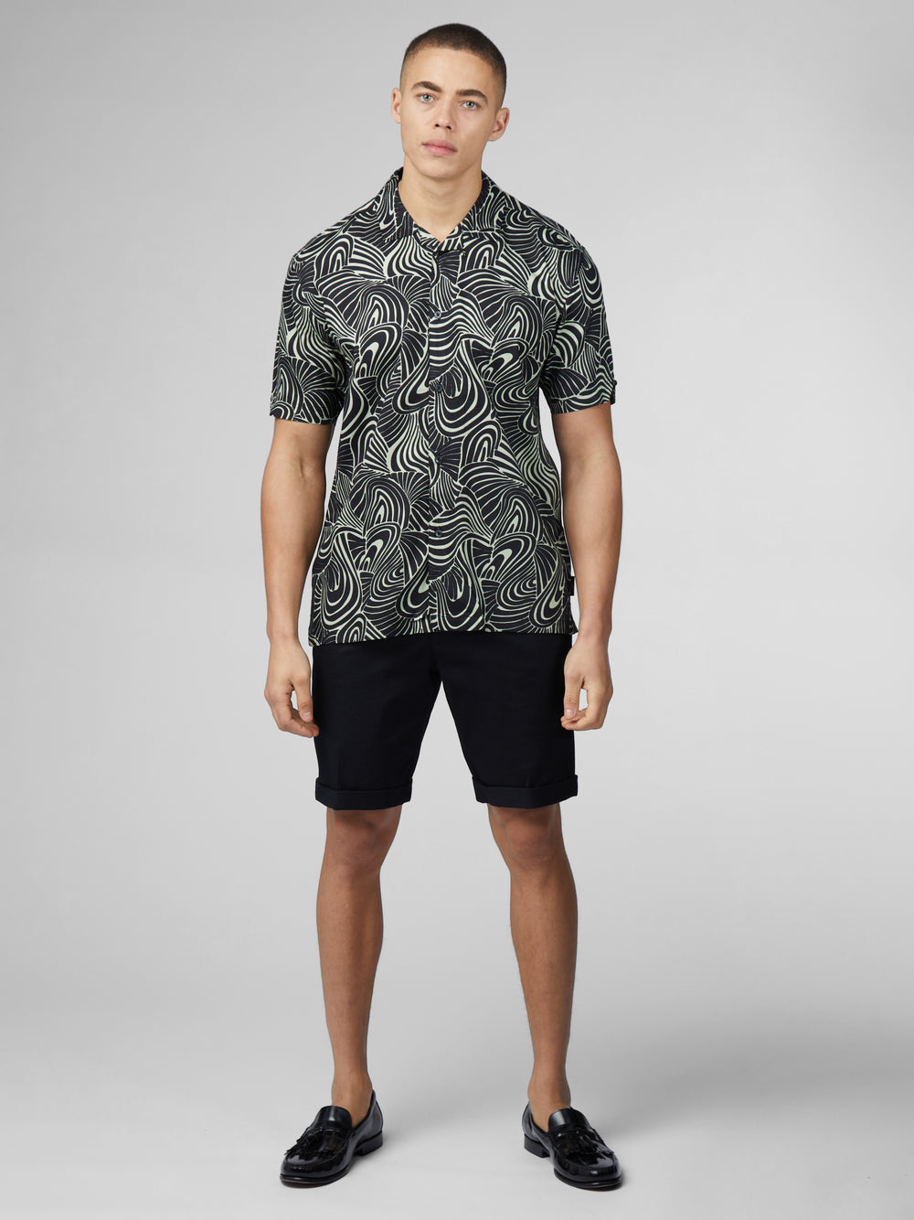 Ben Sherman B by Ben Sherman Psychedelic Swirl Print Ingek Menta | 802-DESALG