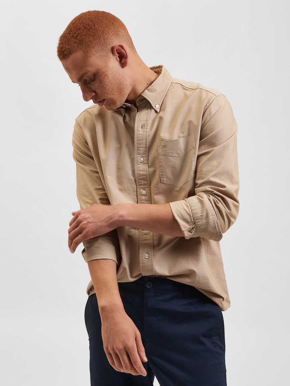 Ben Sherman Beatnik Oxford Garment Dye Ingek Szürke | 572-XWKSFE