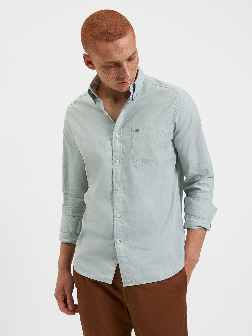 Ben Sherman Beatnik Wash Long-Sleeve Ingek Zöld | 638-CRXHFA