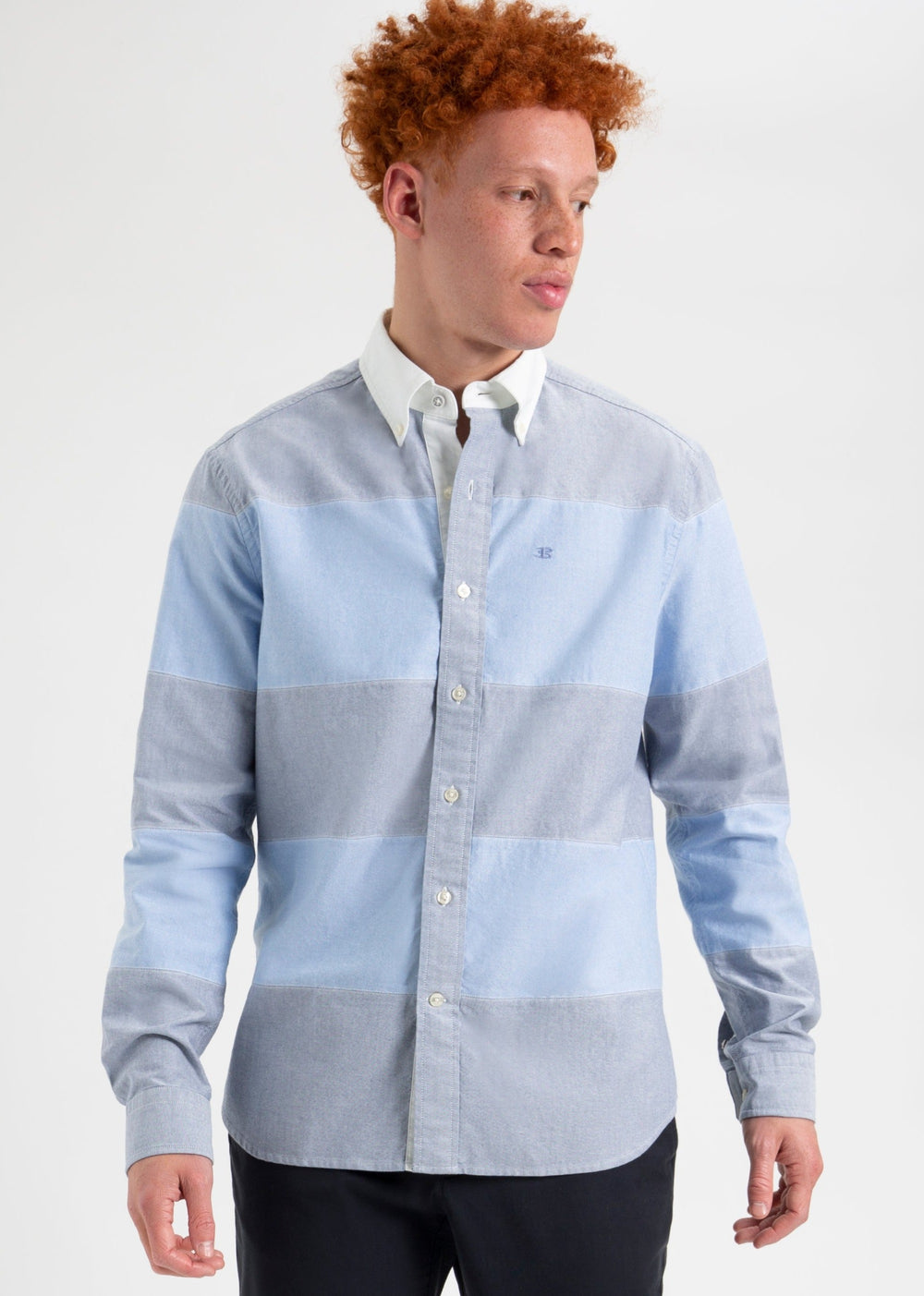 Ben Sherman Brighton Oxford Garment Dye Rugby Ingek Kék | 138-XYGZIO