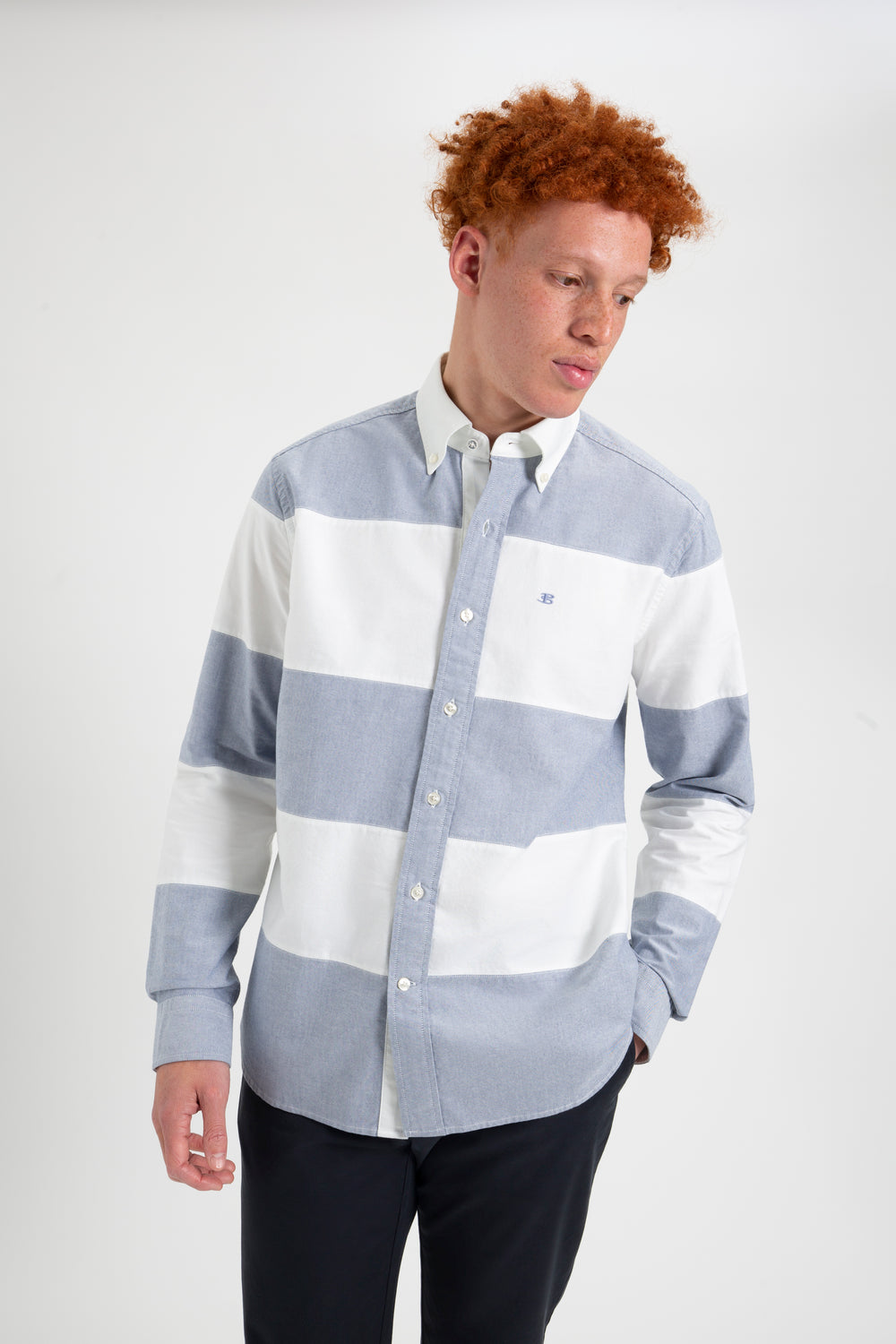 Ben Sherman Brighton Oxford Organic Garment Dye Rugby Ingek Sötétkék | 623-MSXBLD