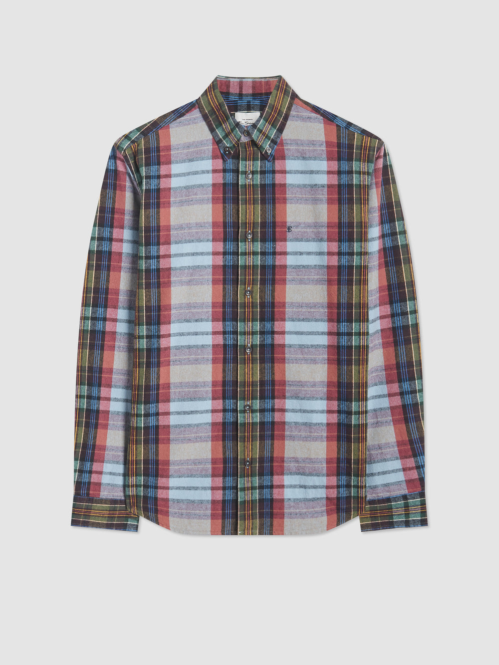 Ben Sherman Brushed Multicolour Check Oxford Ingek Kék | 015-ARDEZU