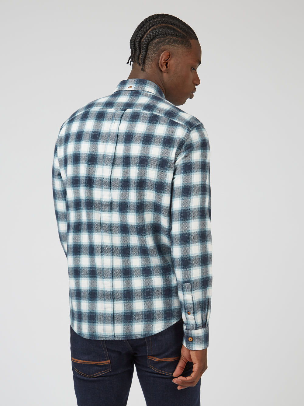 Ben Sherman Brushed Ombre Check Flannel Ingek Zöld | 564-MVHNOJ