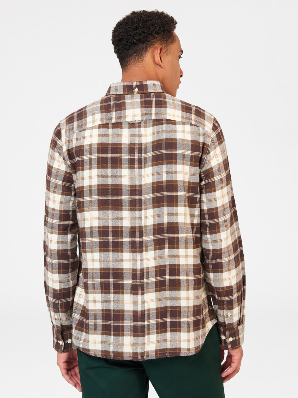 Ben Sherman Brushed Plain Check Ingek Csokoládé | 480-URECXA