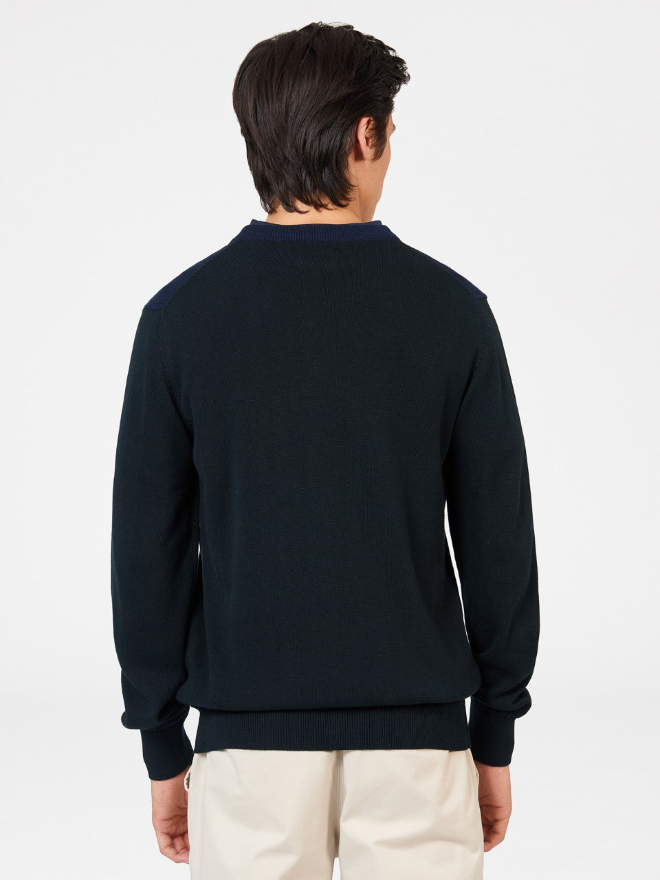 Ben Sherman Chest Stripe Crewneck Kötöttáru Fekete | 218-YZTNVS