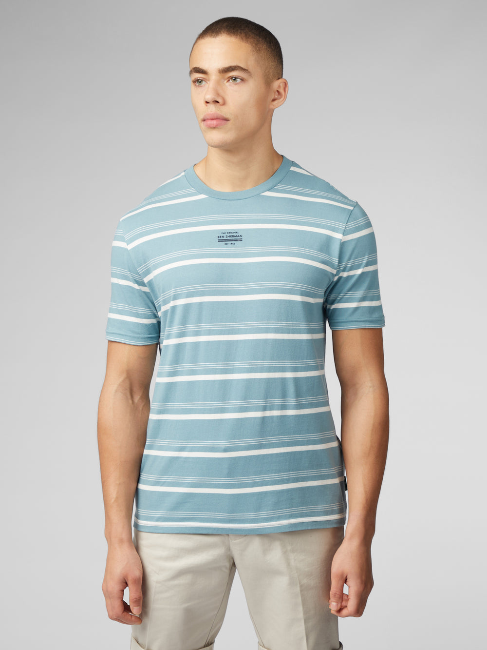 Ben Sherman Fine Stripe Póló Kék | 871-MCZBQK