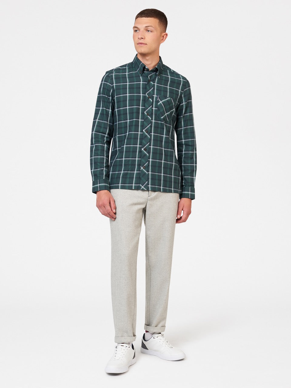 Ben Sherman Grid Check Ingek Zöld | 726-JDLIRC