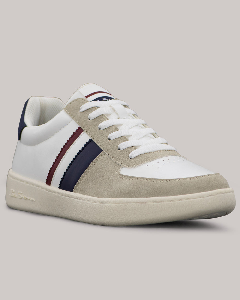 Ben Sherman Hyde Navy Stripe Sportcipő Fehér | 635-ZNTXRI