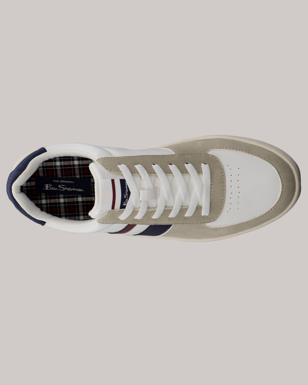 Ben Sherman Hyde Navy Stripe Sportcipő Fehér | 635-ZNTXRI