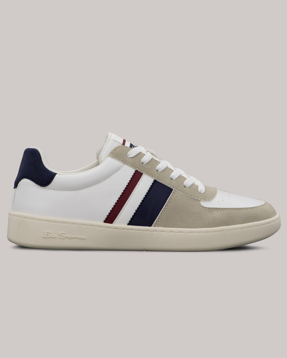 Ben Sherman Hyde Navy Stripe Sportcipő Fehér | 635-ZNTXRI