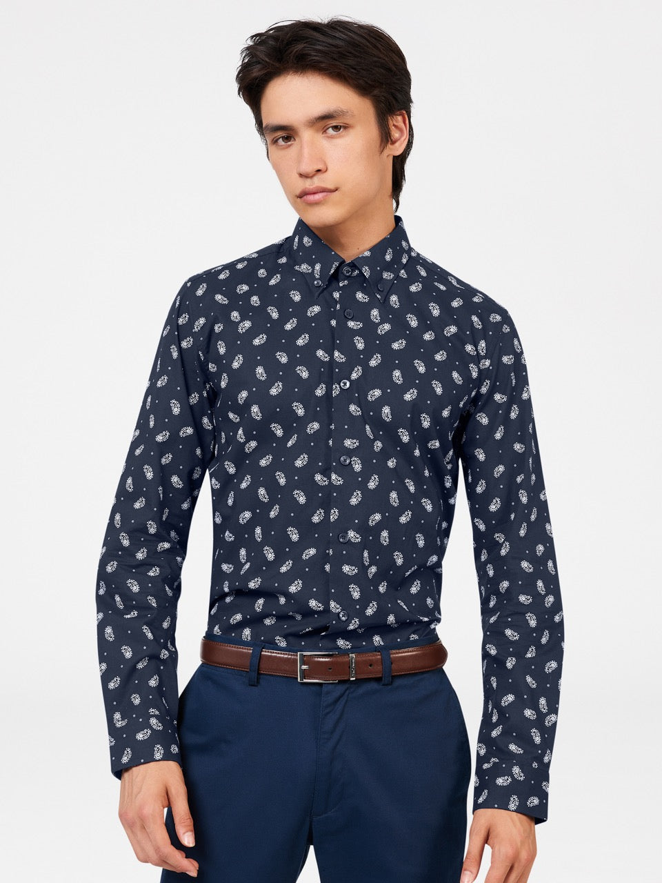 Ben Sherman Micro Paisley Ingek Sötétkék | 172-SNTIXG