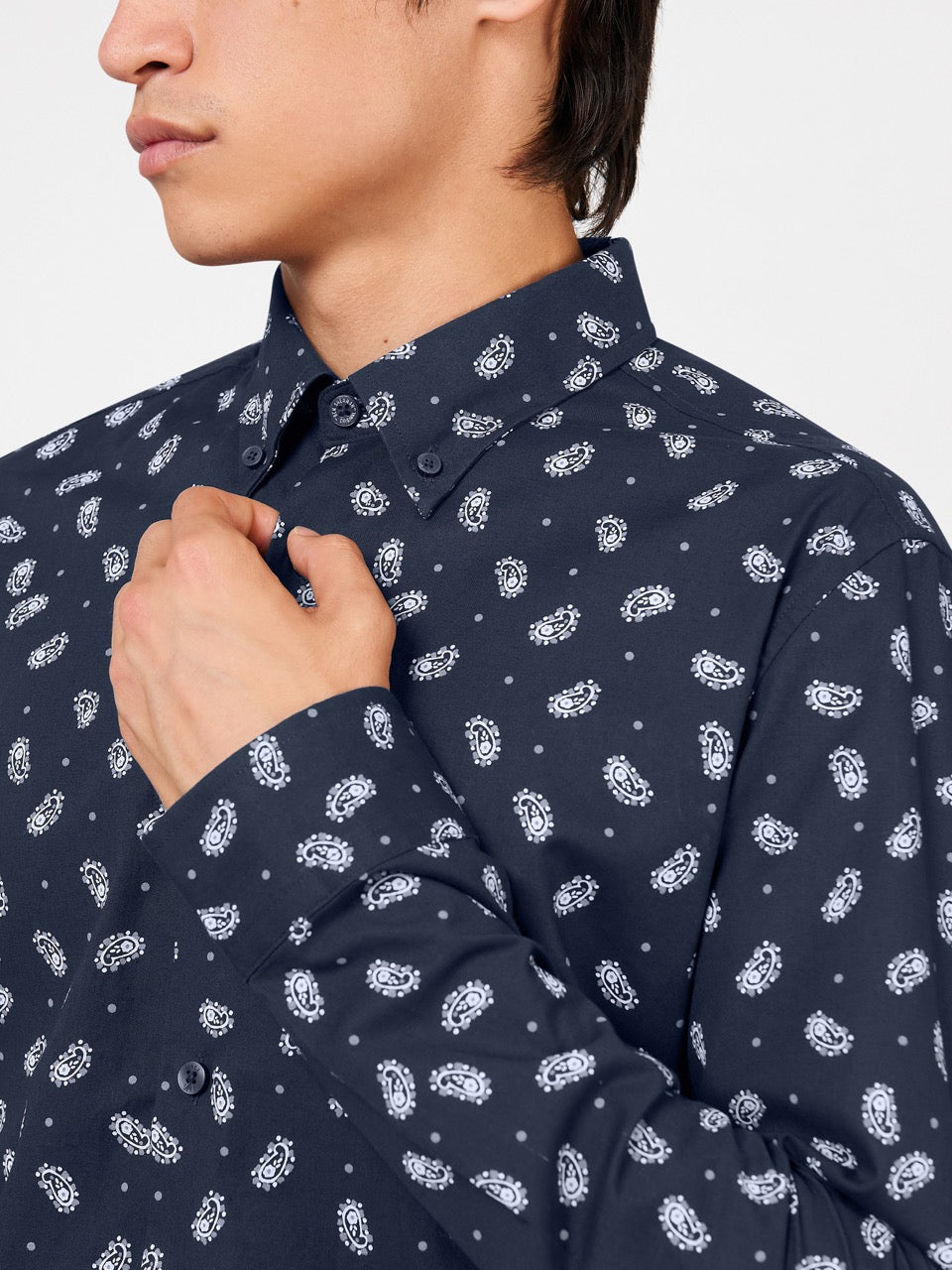 Ben Sherman Micro Paisley Ingek Sötétkék | 172-SNTIXG