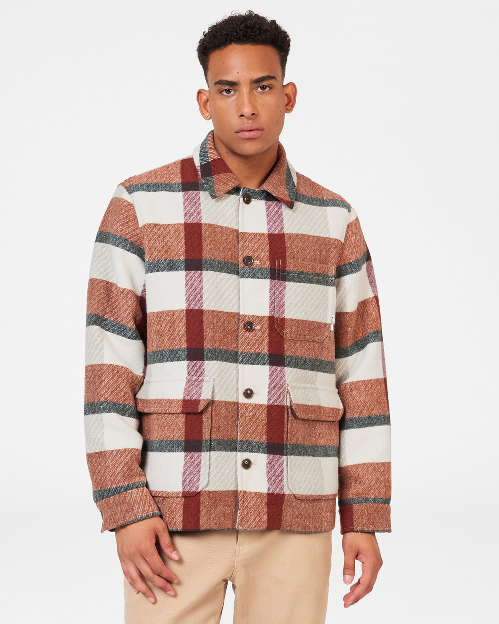 Ben Sherman Plaid Kabát Narancssárga | 769-FSQYGZ