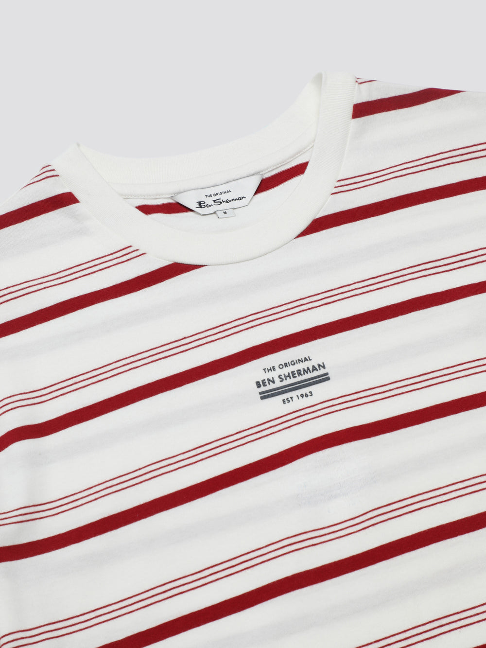 Ben Sherman Signature Fine Stripe Póló Fehér | 609-JSRNVI