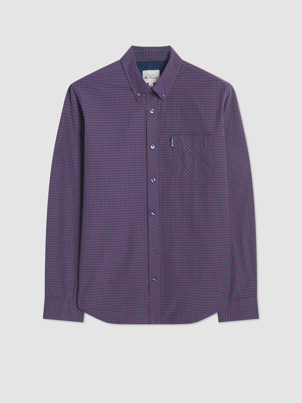 Ben Sherman Signature Gingham Long-Sleeve Ingek Lila | 326-PYWACN