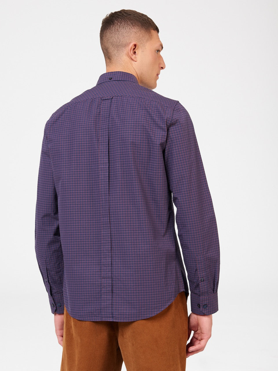 Ben Sherman Signature Gingham Long-Sleeve Ingek Lila | 326-PYWACN