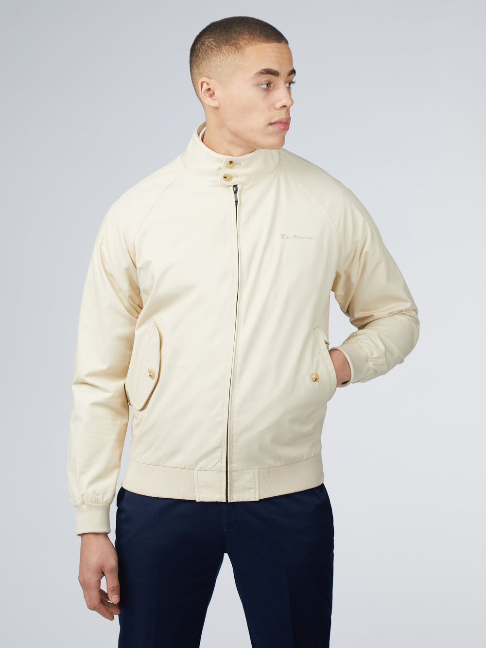 Ben Sherman Signature Harrington Kabát Krém | 672-YWZKCQ