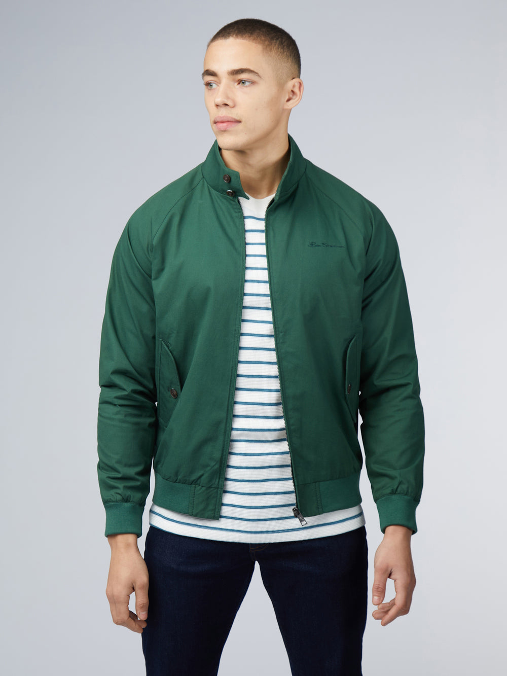 Ben Sherman Signature Harrington Kabát Zöld | 186-JDMKYI