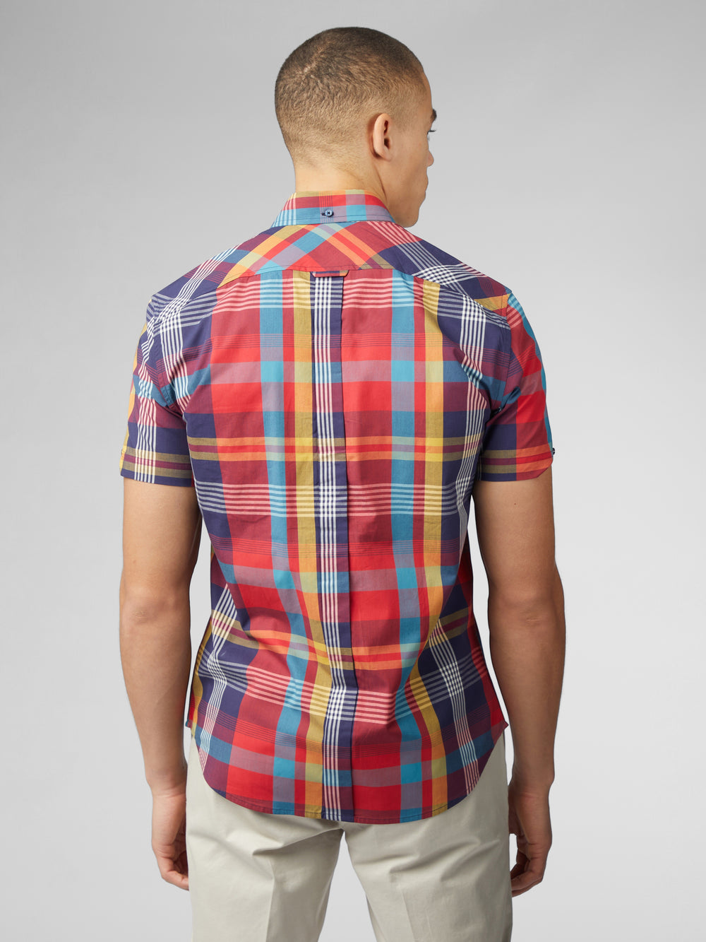 Ben Sherman Signature Large Madras Check Ingek Piros | 290-EYXNMS