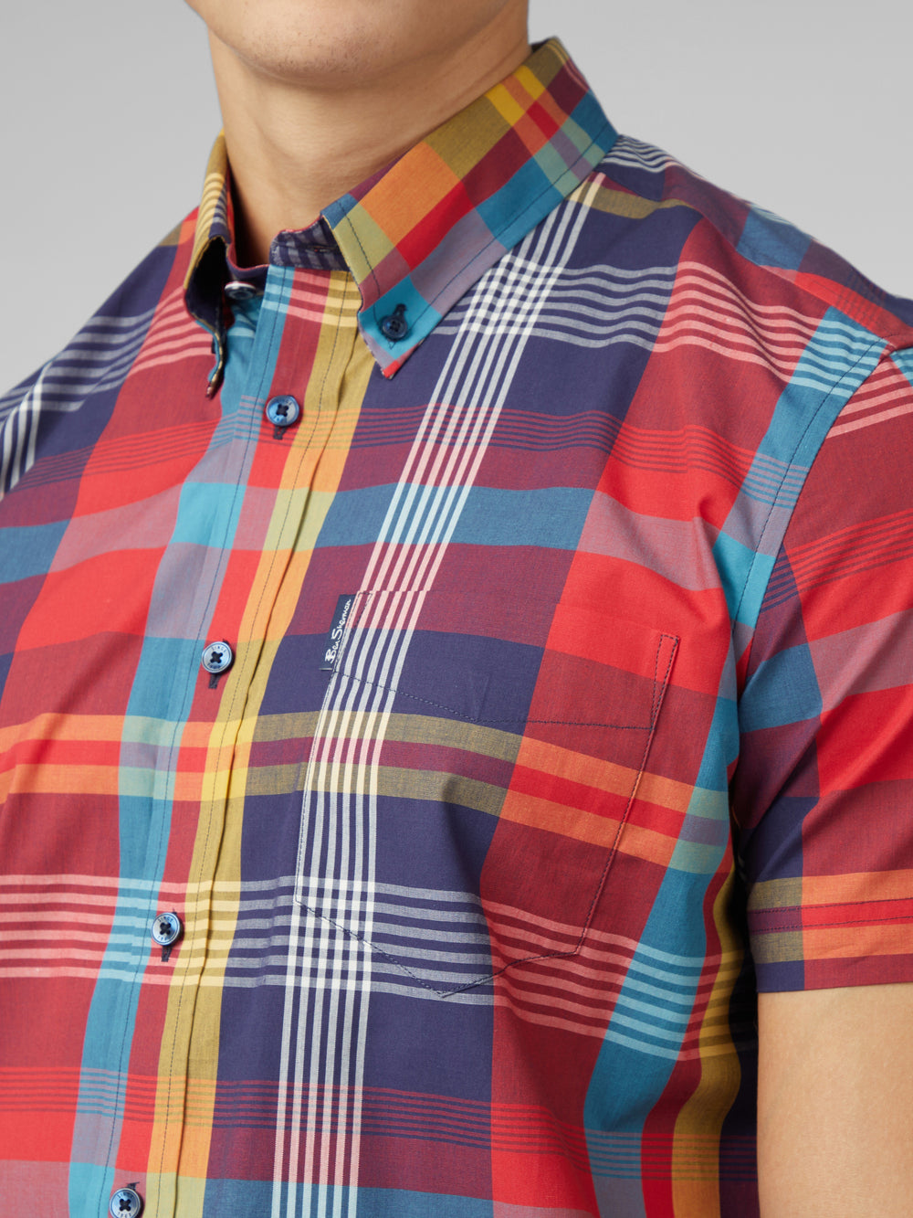 Ben Sherman Signature Large Madras Check Ingek Piros | 290-EYXNMS