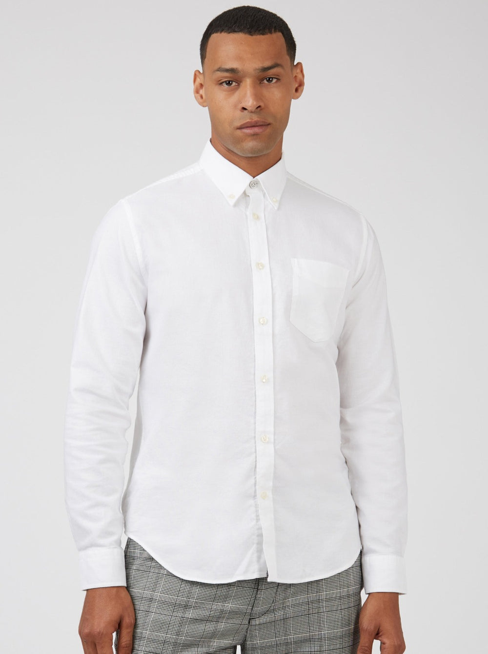 Ben Sherman Signature Organic Long-Sleeve Oxford Ingek Fehér | 471-NMXBQS