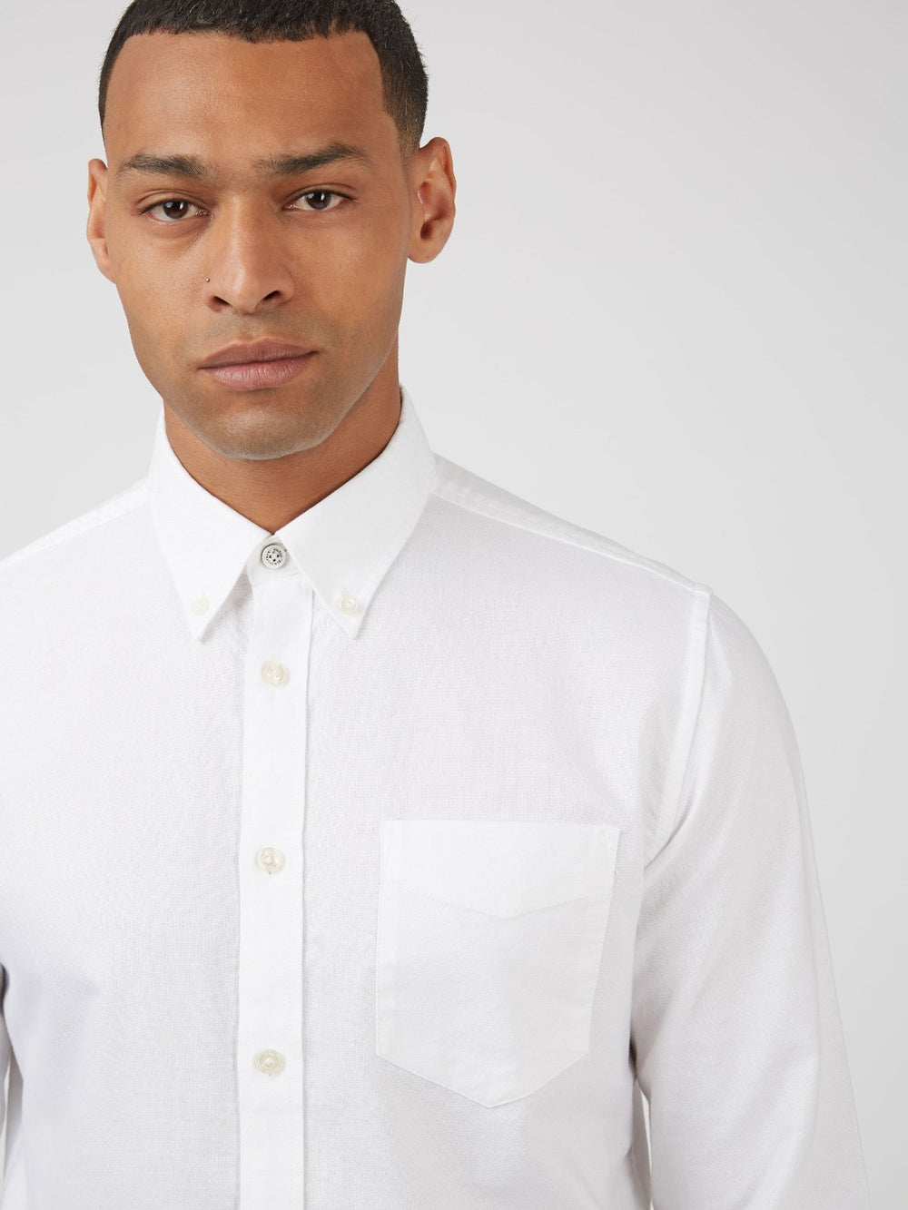 Ben Sherman Signature Organic Long-Sleeve Oxford Ingek Fehér | 471-NMXBQS