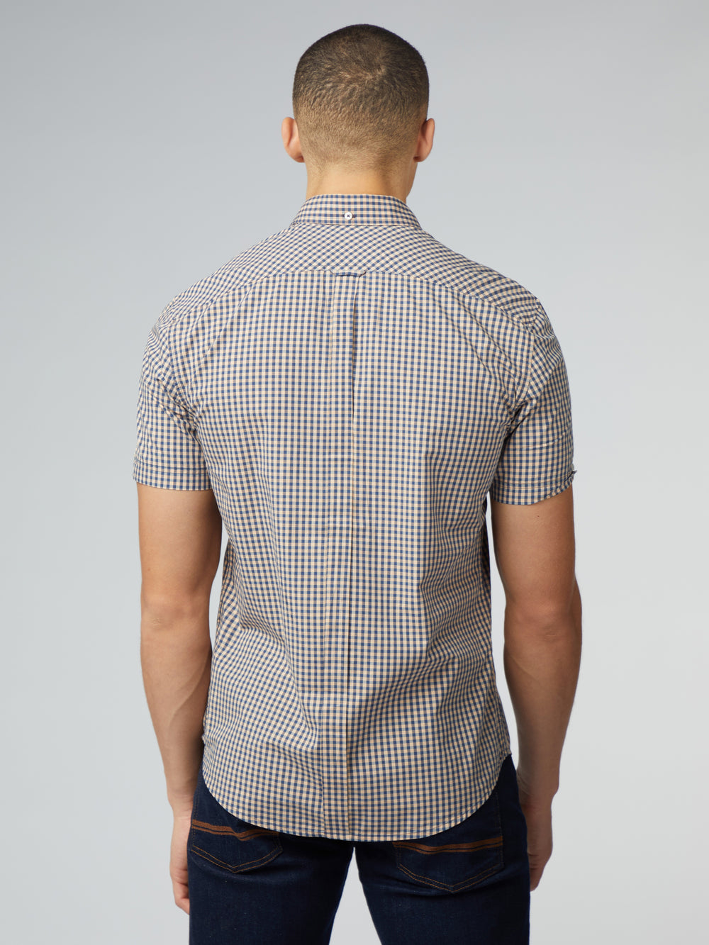 Ben Sherman Signature Short Sleeve Gingham Ingek Réz Narancssárga | 604-VPIQTK