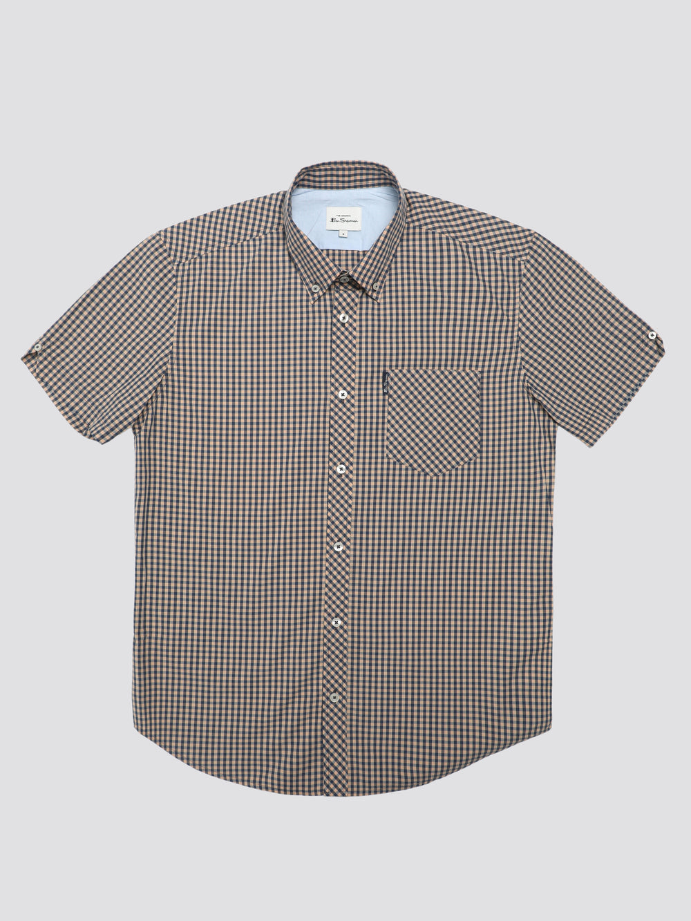 Ben Sherman Signature Short Sleeve Gingham Ingek Réz Narancssárga | 604-VPIQTK