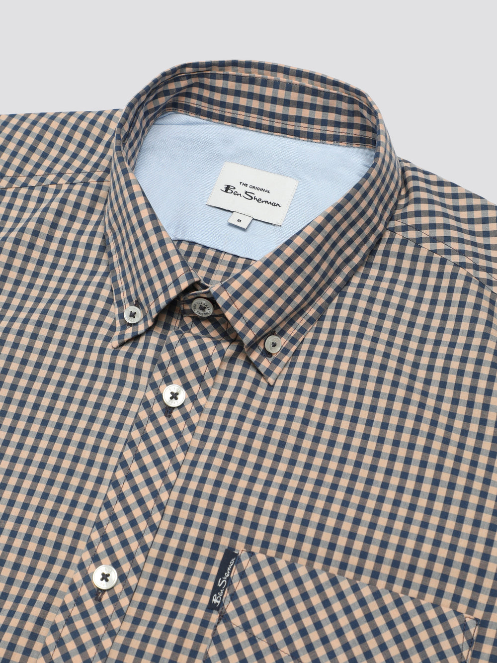 Ben Sherman Signature Short Sleeve Gingham Ingek Réz Narancssárga | 604-VPIQTK