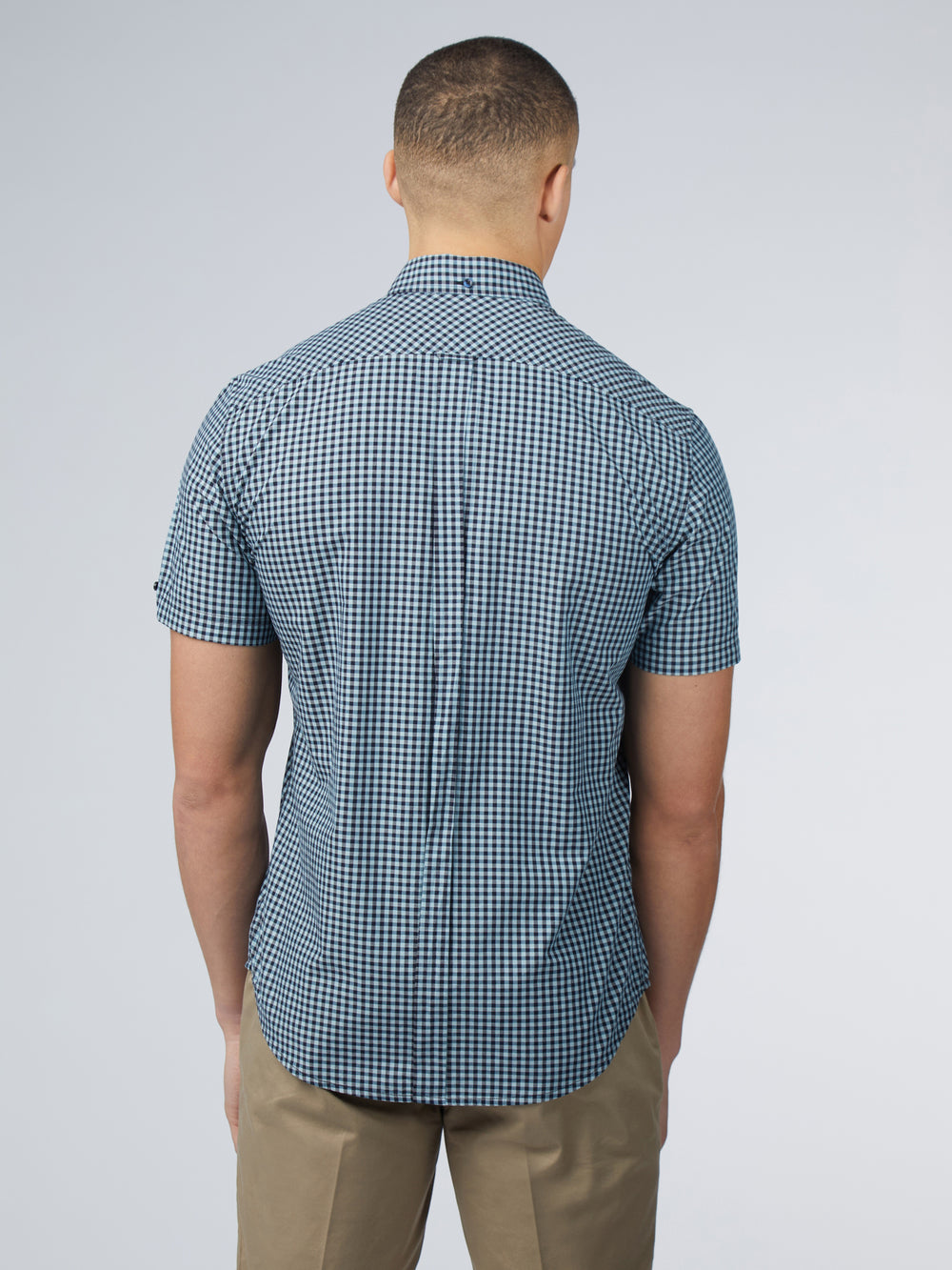 Ben Sherman Signature Short Sleeve Gingham Ingek Kék | 643-OBRTGU