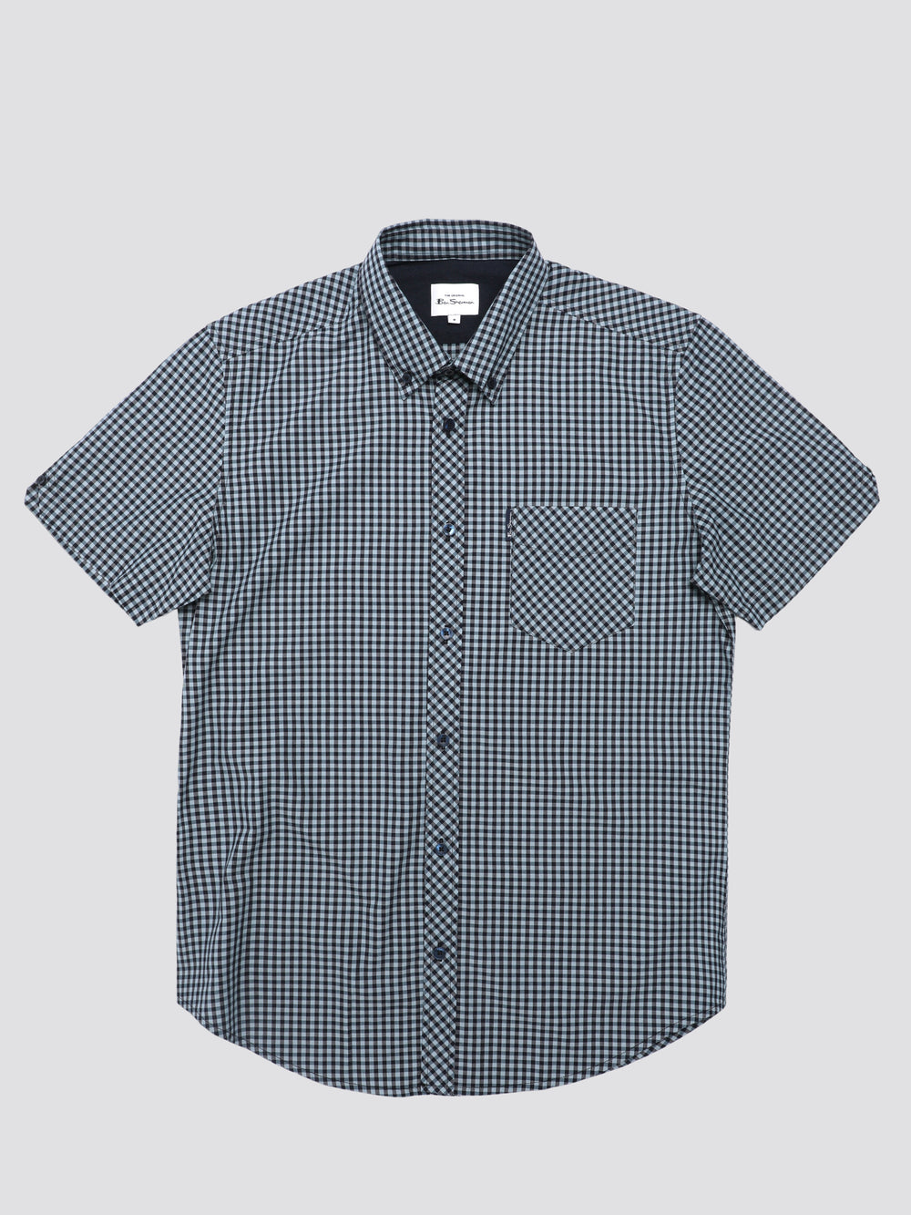 Ben Sherman Signature Short Sleeve Gingham Ingek Kék | 643-OBRTGU