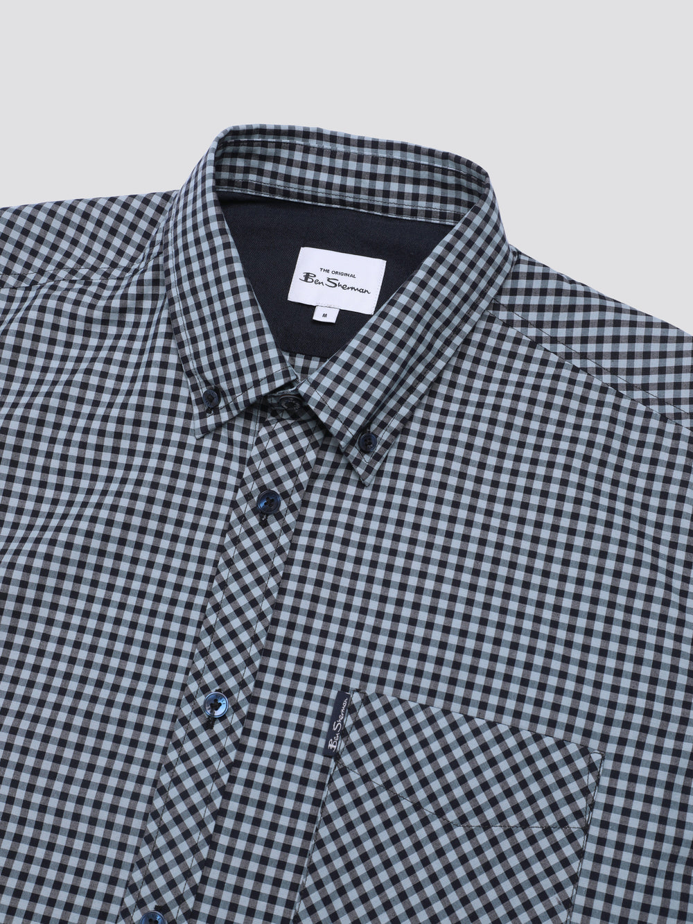 Ben Sherman Signature Short Sleeve Gingham Ingek Kék | 643-OBRTGU