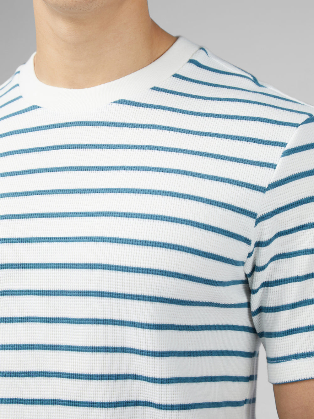 Ben Sherman Signature Waffle Stripe Póló Fehér | 825-TEYJNW