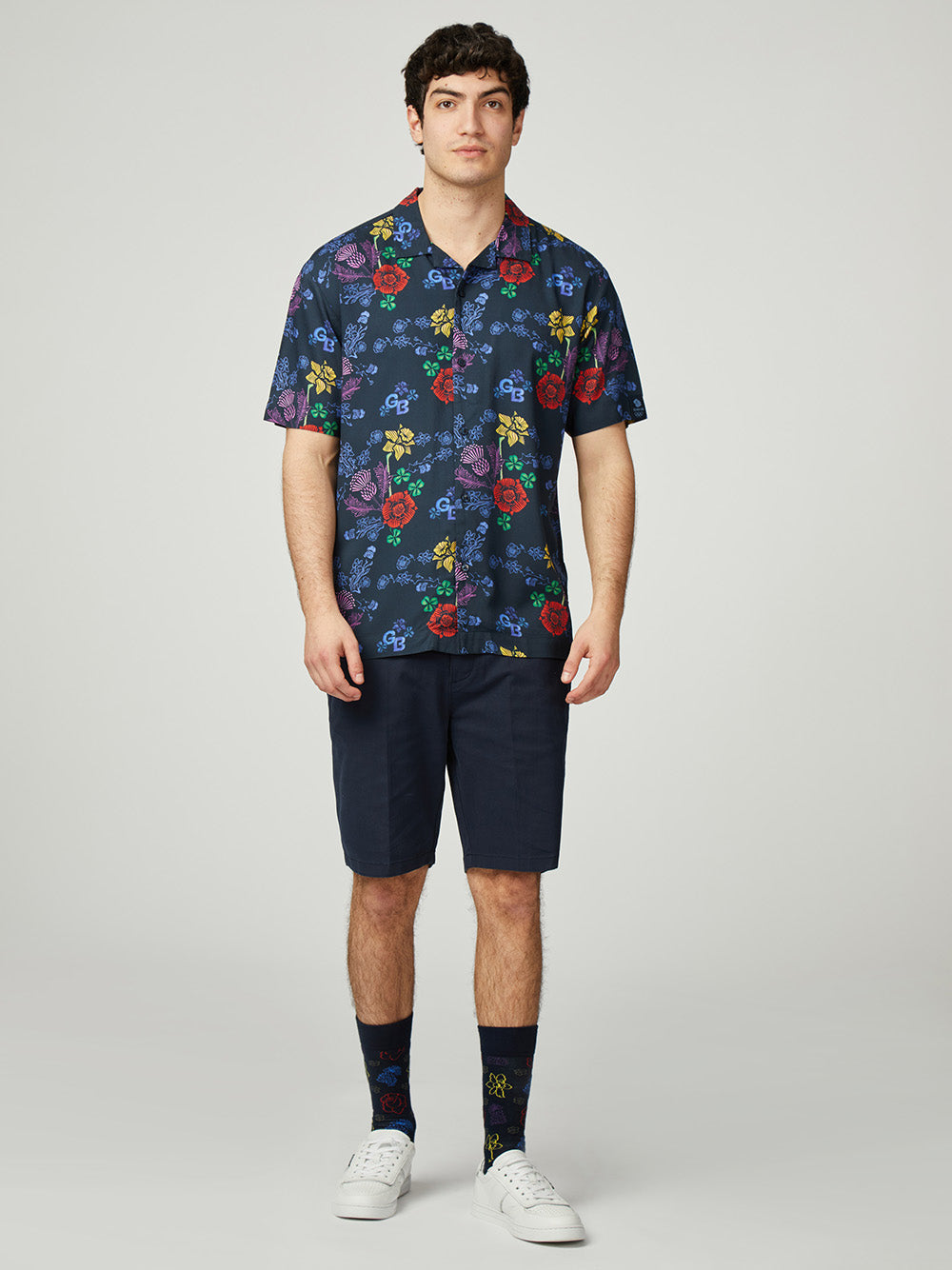 Ben Sherman Team GB Floral Ingek Sötétkék | 021-DTKIOM