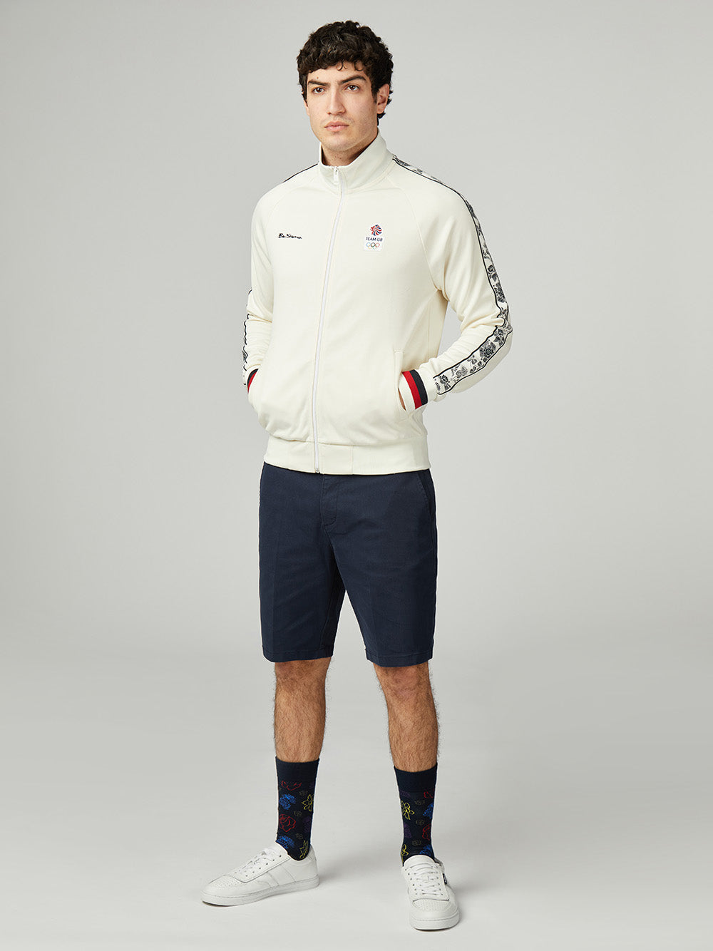 Ben Sherman Team GB Taped Track Top Kabát Fehér | 275-YALTNE