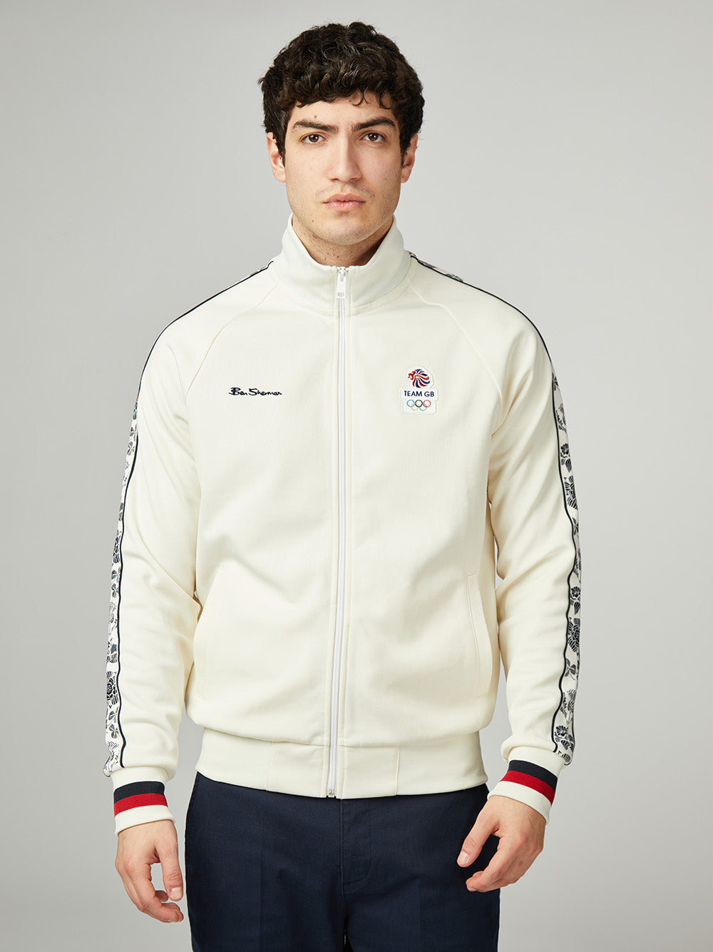 Ben Sherman Team GB Taped Track Top Kabát Fehér | 275-YALTNE